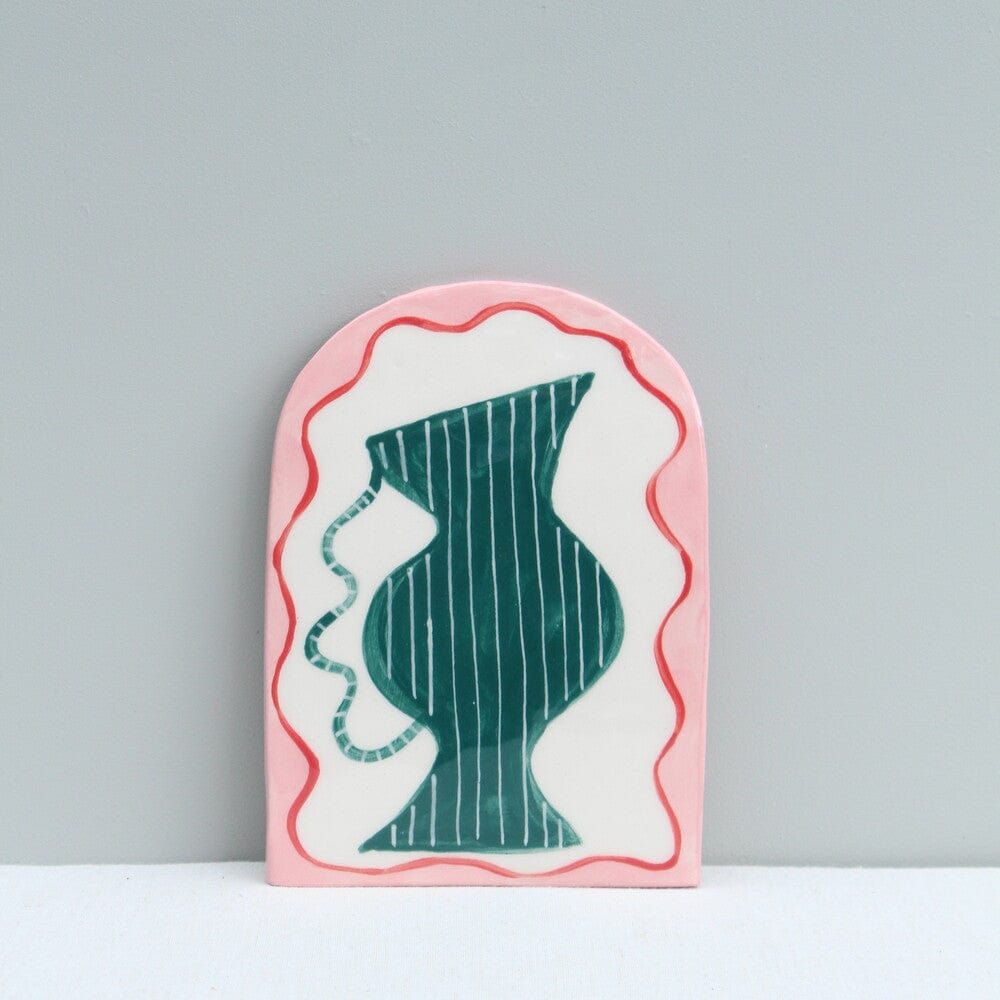 Art Tile - Green And Pink Still Life