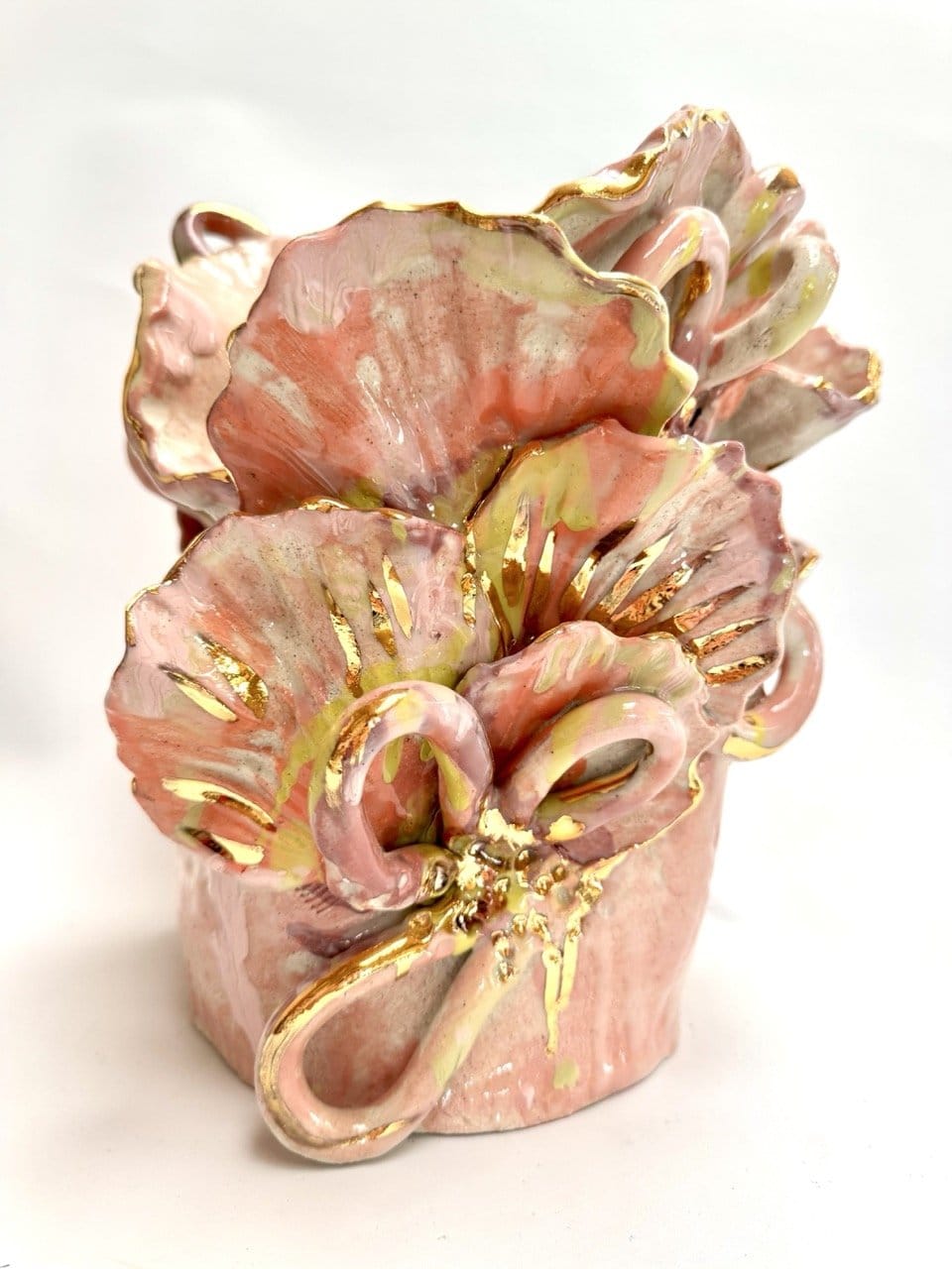 Pink Blossom - Sculptural Vase-Ceramics-Lauren Barton-Greenhouse Interiors Pty Ltd