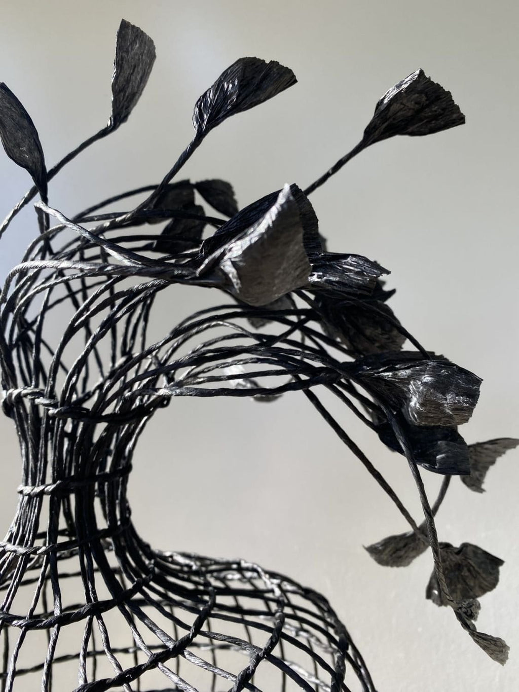 Woven Vase In Black