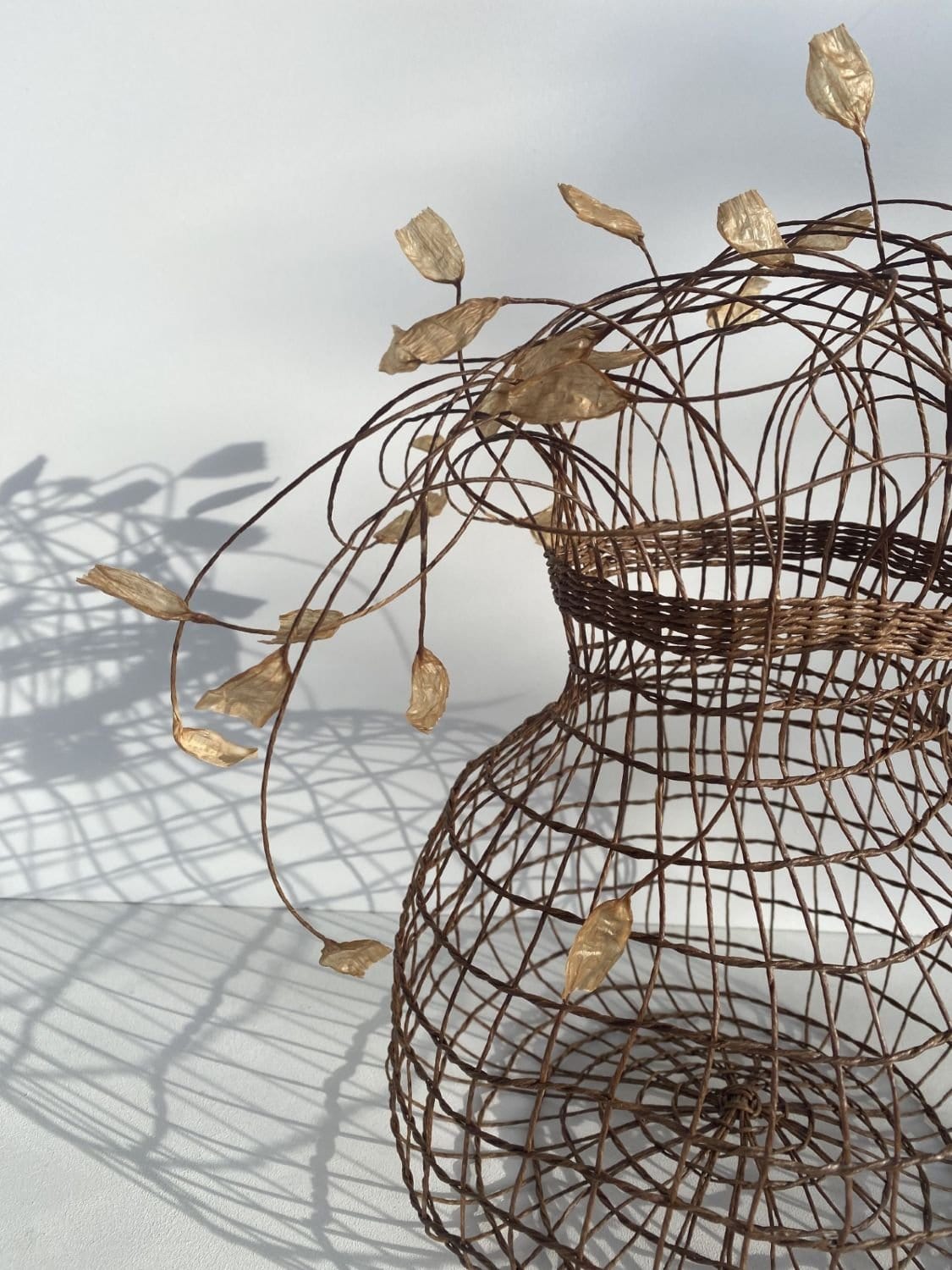 Woven Vase In Natural Brown