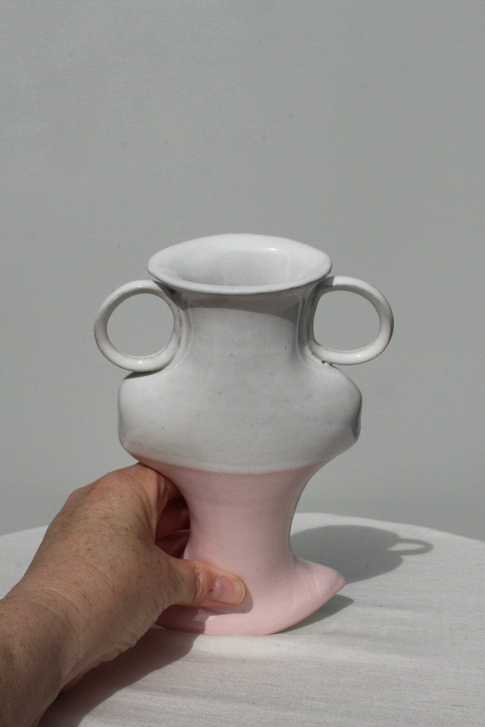 Little Moment - Pink And White Vessel