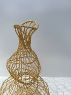 Woven Vase In Pale Yellow