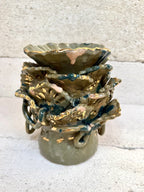Olive Afternoon - Sculptural Vase