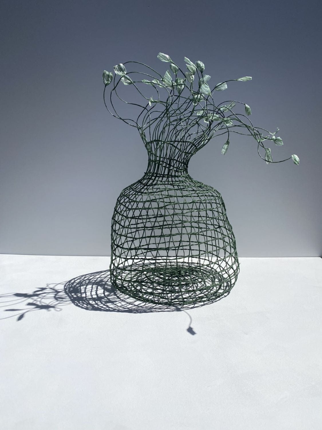 Woven Vase In Green