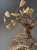 Woven Vase In Natural Brown
