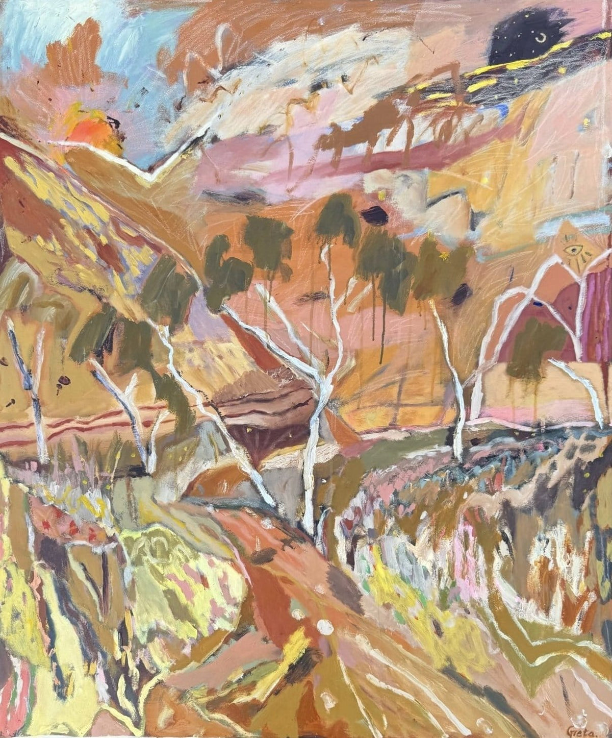 Uluru Bird Song - Limited Edition Print-Prints-Greta Hounslow-Greenhouse Interiors