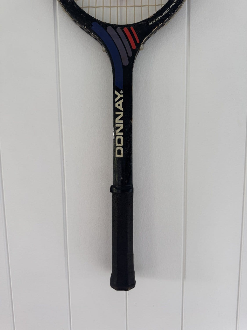 What A Racquet! Vintage Tennis Racquet Wall Hanging With Woven Heart - Multi-Wall Hangings-What A Racquet-Greenhouse Interiors Pty Ltd