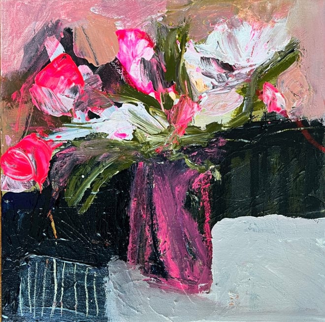 Flowers At Evening - Original Art