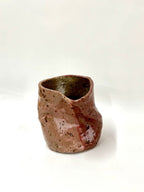 Short Crush Vase 'Mud Pink Wine'