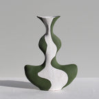 Olive Green Groovy Vessel