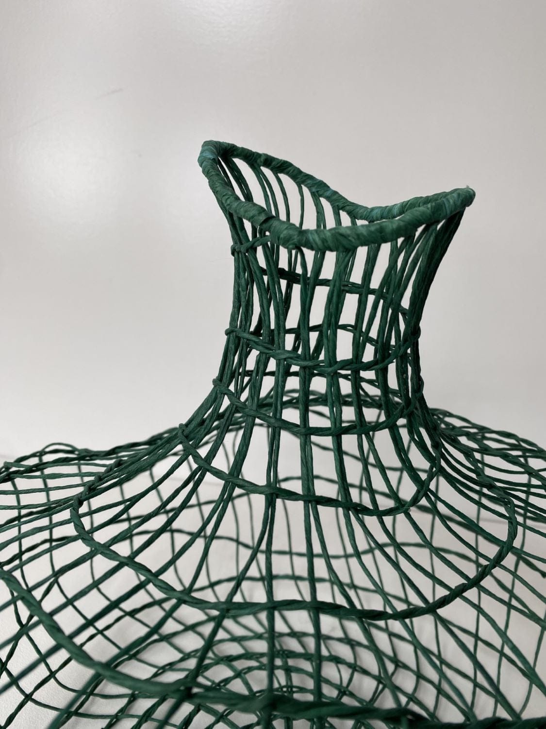 Woven Vase In Sea Green