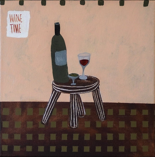 Wine Time - Original Art-Original Art-Lily Mayfield-Greenhouse Interiors Pty Ltd
