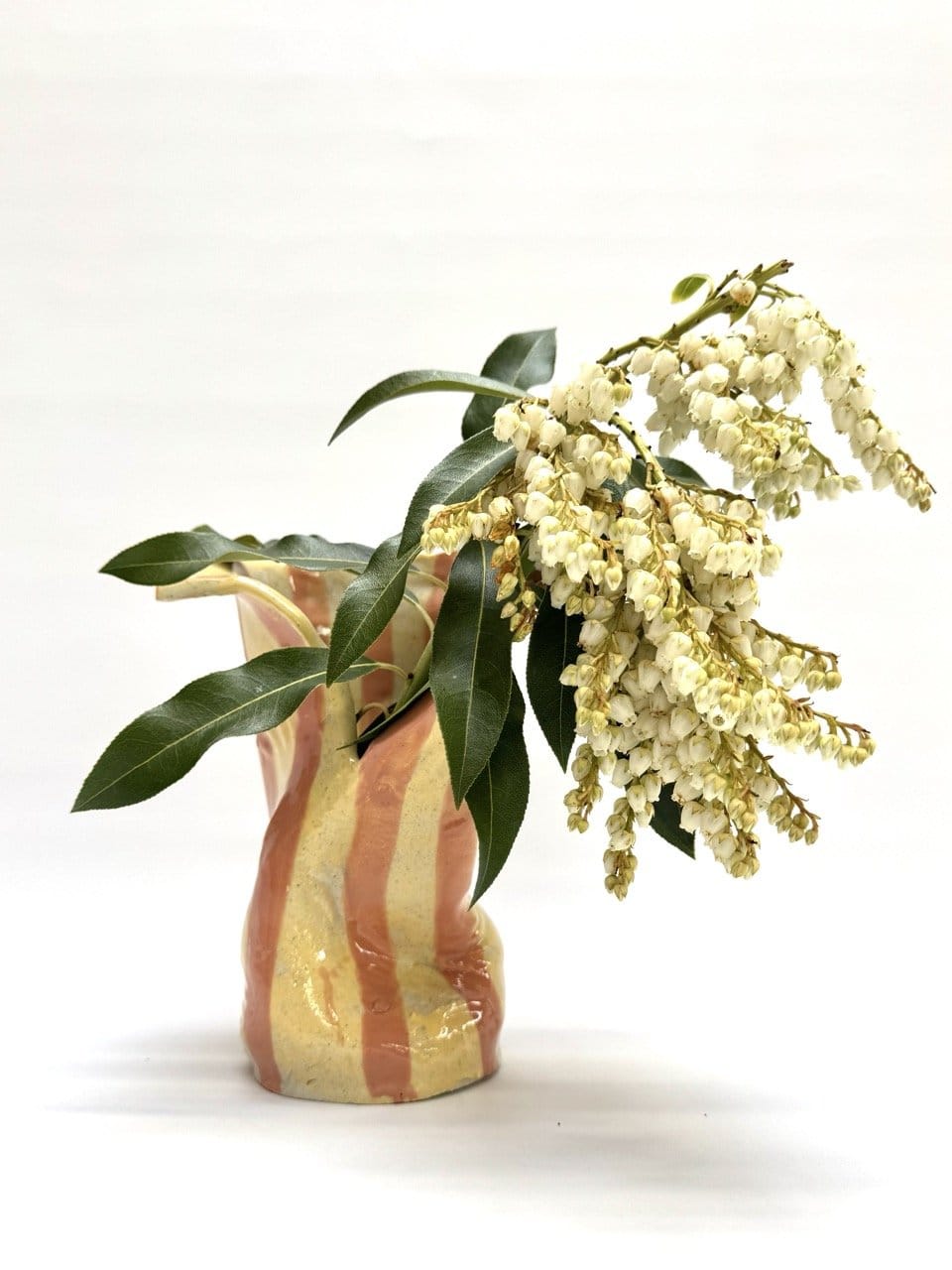 Skinny Crush Vase 'Lemon Caramel Stripe'