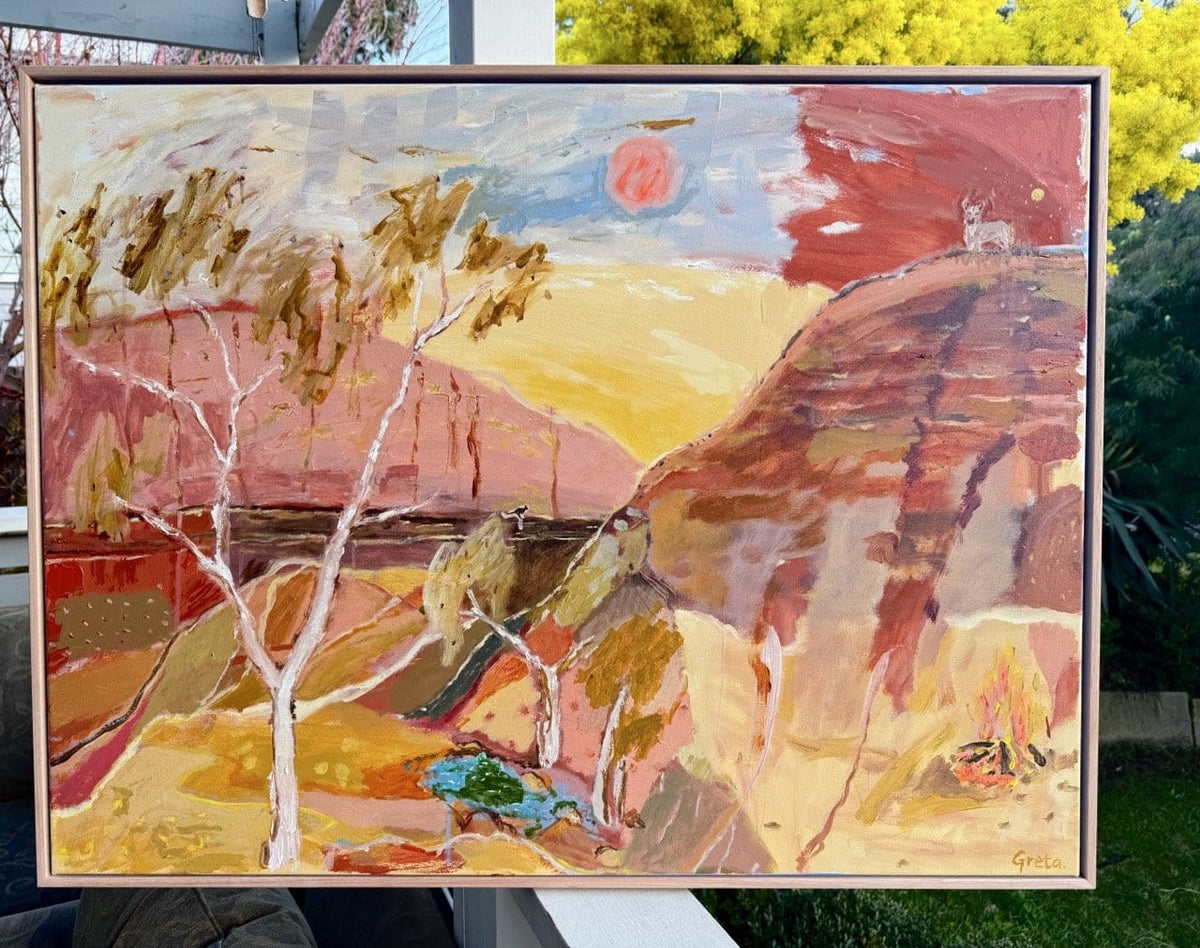 Full Moon Dingo - Original Artwork