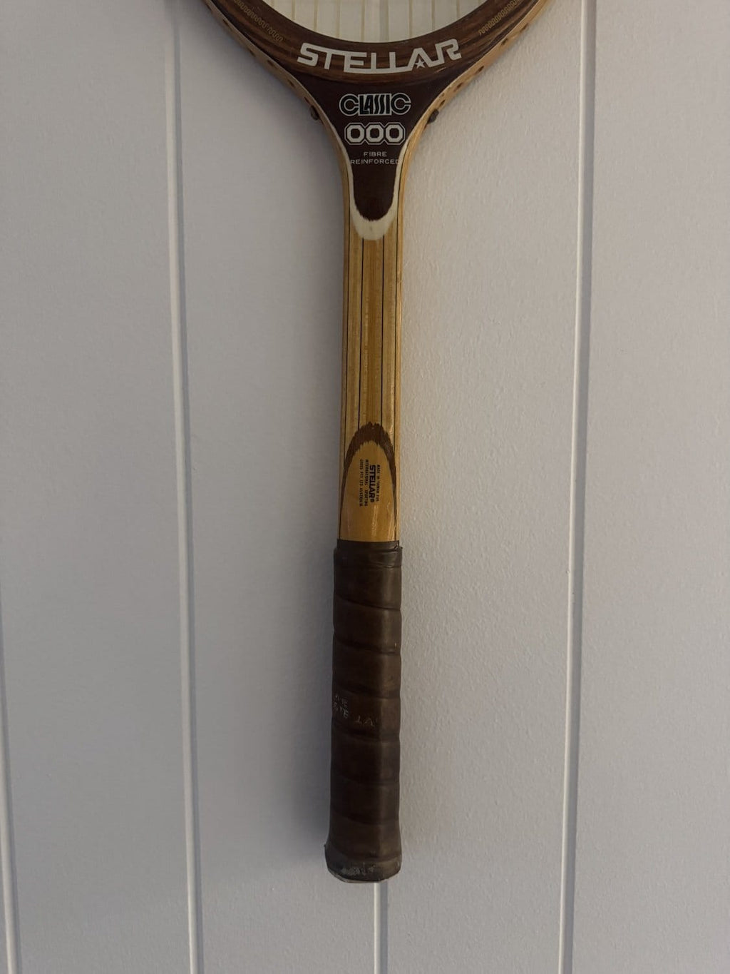 What A Racquet! Vintage Tennis Racquet Wall Hanging With Woven Heart - White-Wall Hangings-What A Racquet-Greenhouse Interiors Pty Ltd