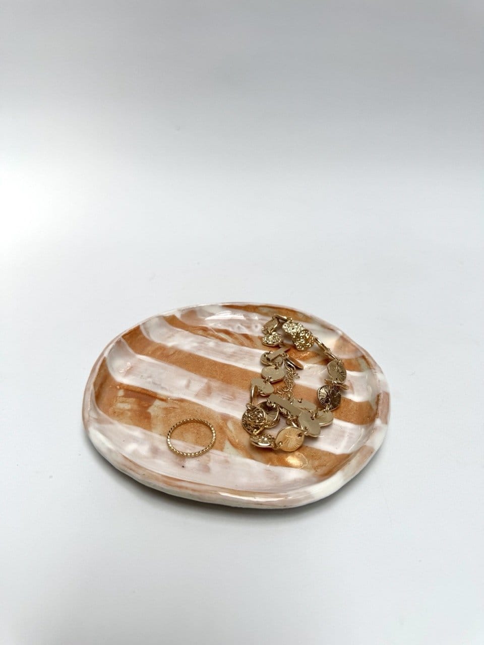 Dish + Incense Rock 'White/Copper'
