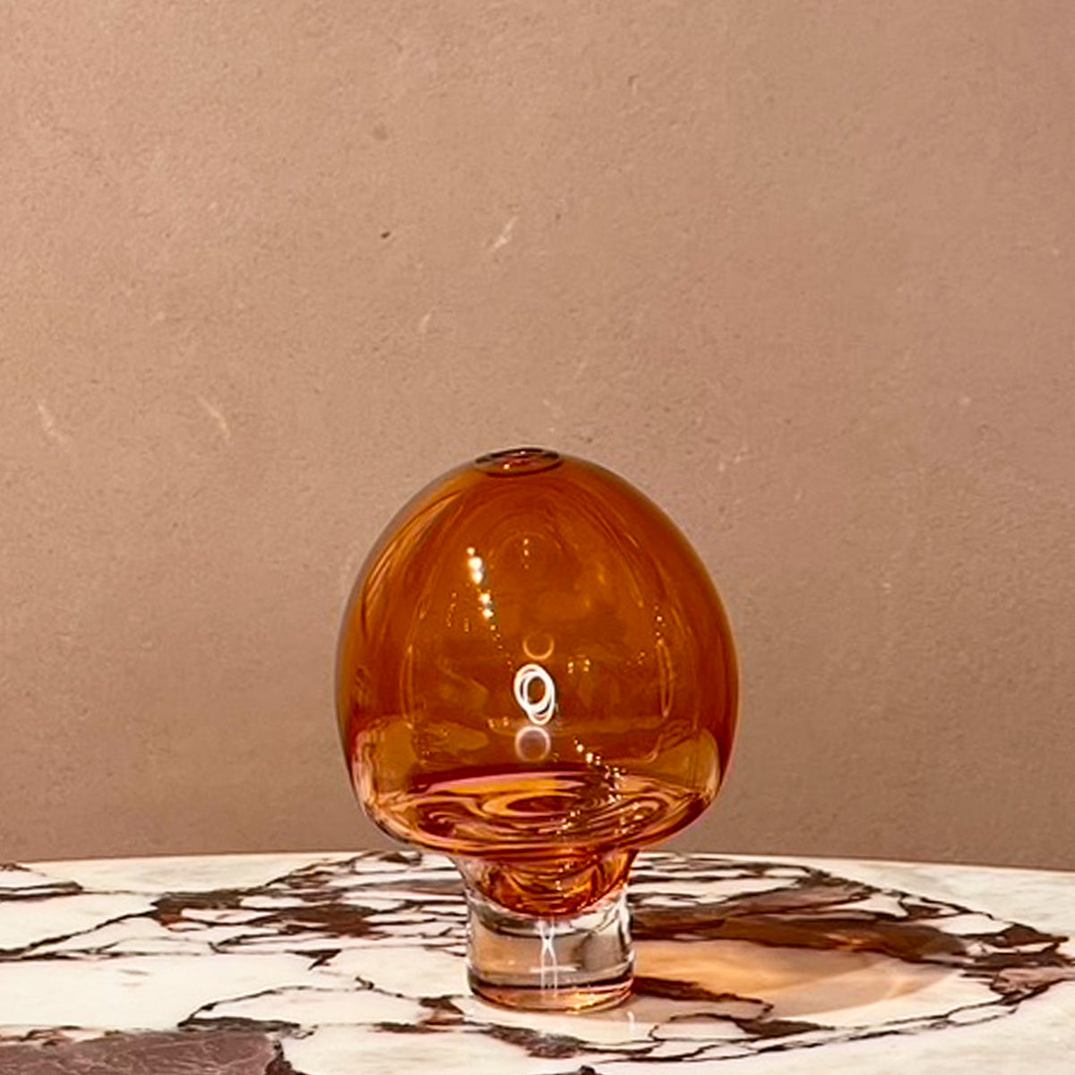 Yumemiru Glass Vessel Medium - Apricot