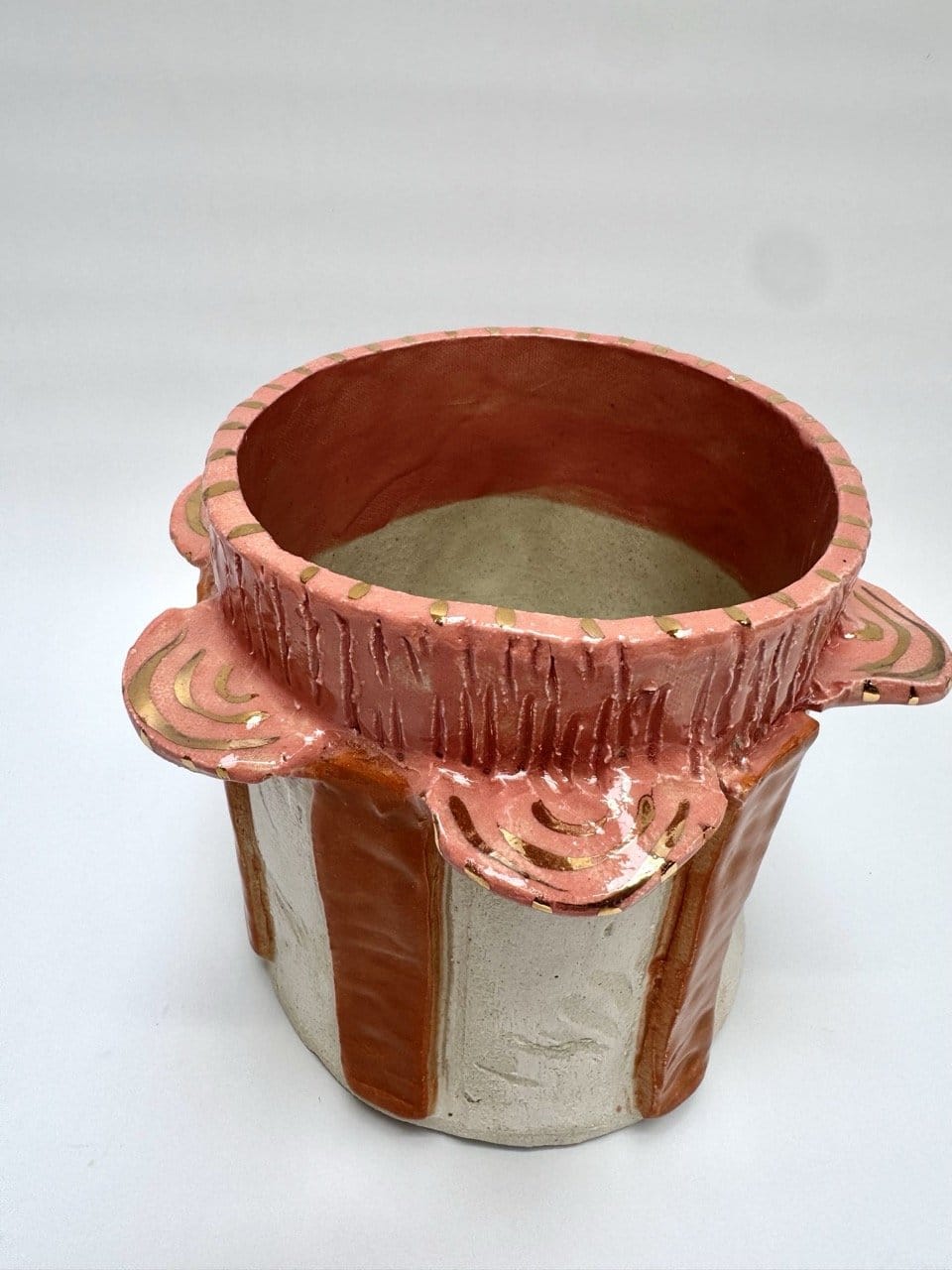 Deluxe Ice / Flower Bucket 'Dusty Copper Gold'-Ceramics-Lauren Barton-Greenhouse Interiors Pty Ltd