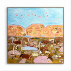 Tiger Womans Wildflowers. Original Art-Original Art-Little Anvil Studios-Greenhouse Interiors Pty Ltd