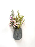 Short Crush Wall Vase 'Steel'