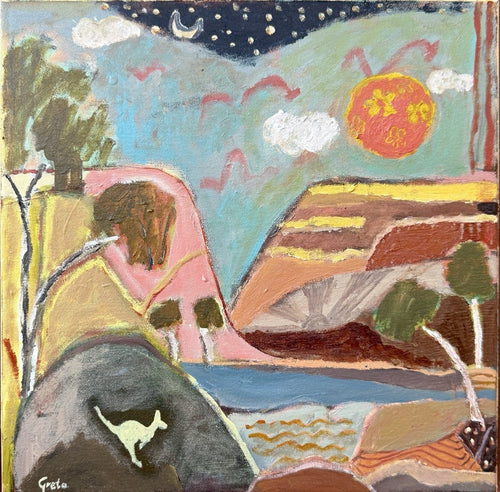 Kangaroo At Last Light - Original Artwork