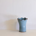 Blue Flower Ceramic Vase-Vases & Vessels-Shellie Christian-Greenhouse Interiors Pty Ltd