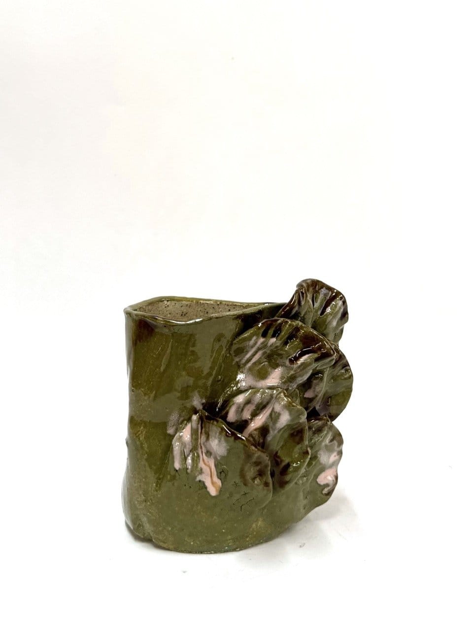 Short Sculptural Vase 'Grass'
