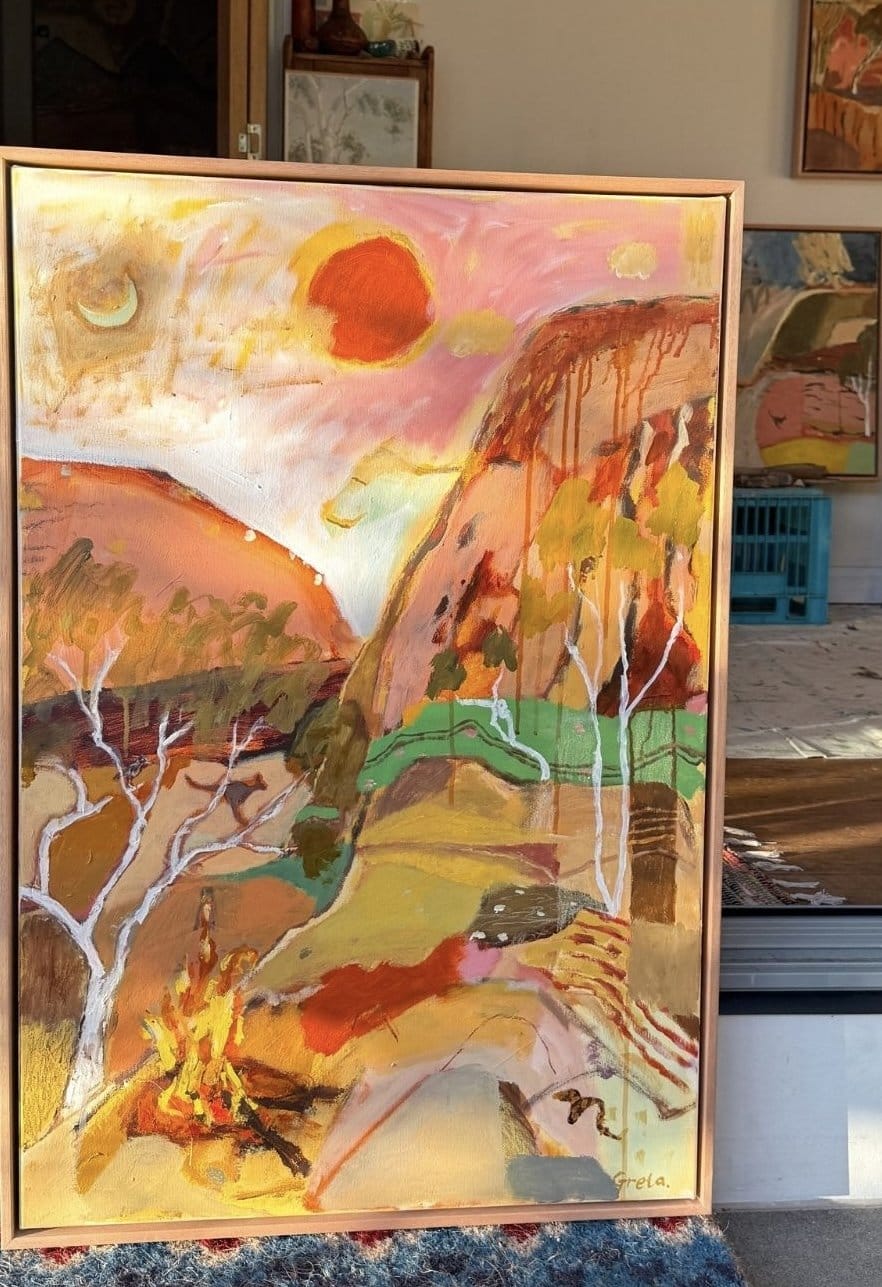 Campfire Country - Original Artwork-Original Art-Greta Hounslow-Greenhouse Interiors Pty Ltd