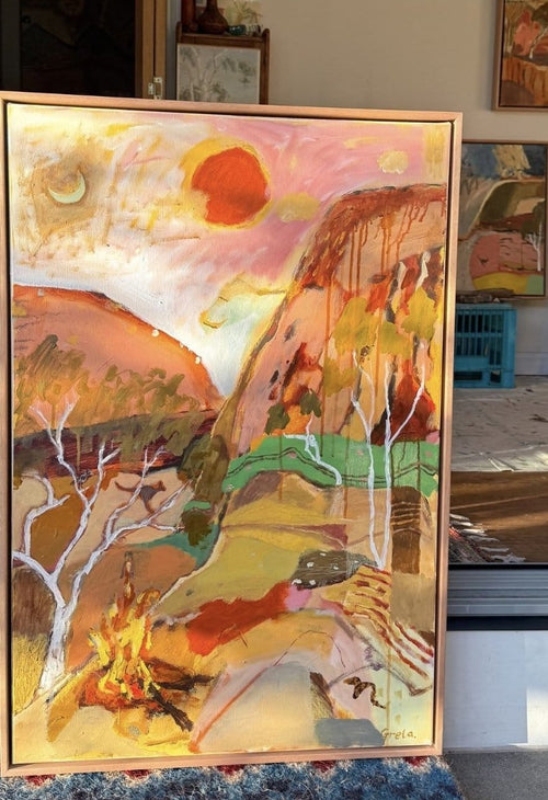 Campfire Country - Original Artwork-Original Art-Greta Hounslow-Greenhouse Interiors Pty Ltd