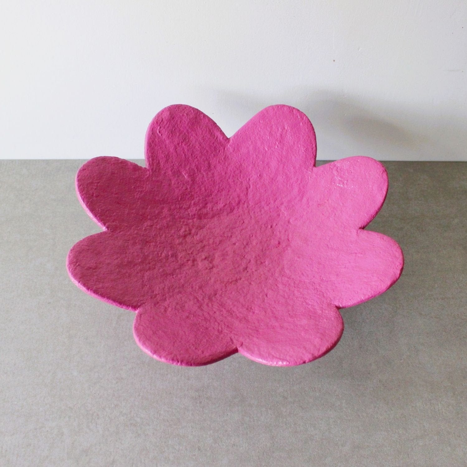 Scalloped Pedestal Bowl - Fuchsia