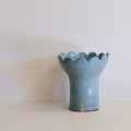 Blue Flower Ceramic Bowl-Vases & Vessels-Shellie Christian-Greenhouse Interiors Pty Ltd