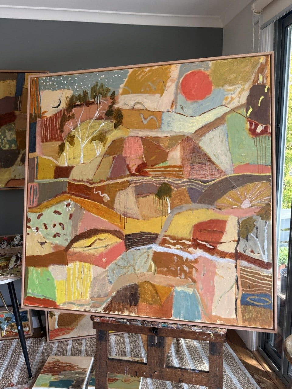 Red Sun, Old Tracks - Original Artwork