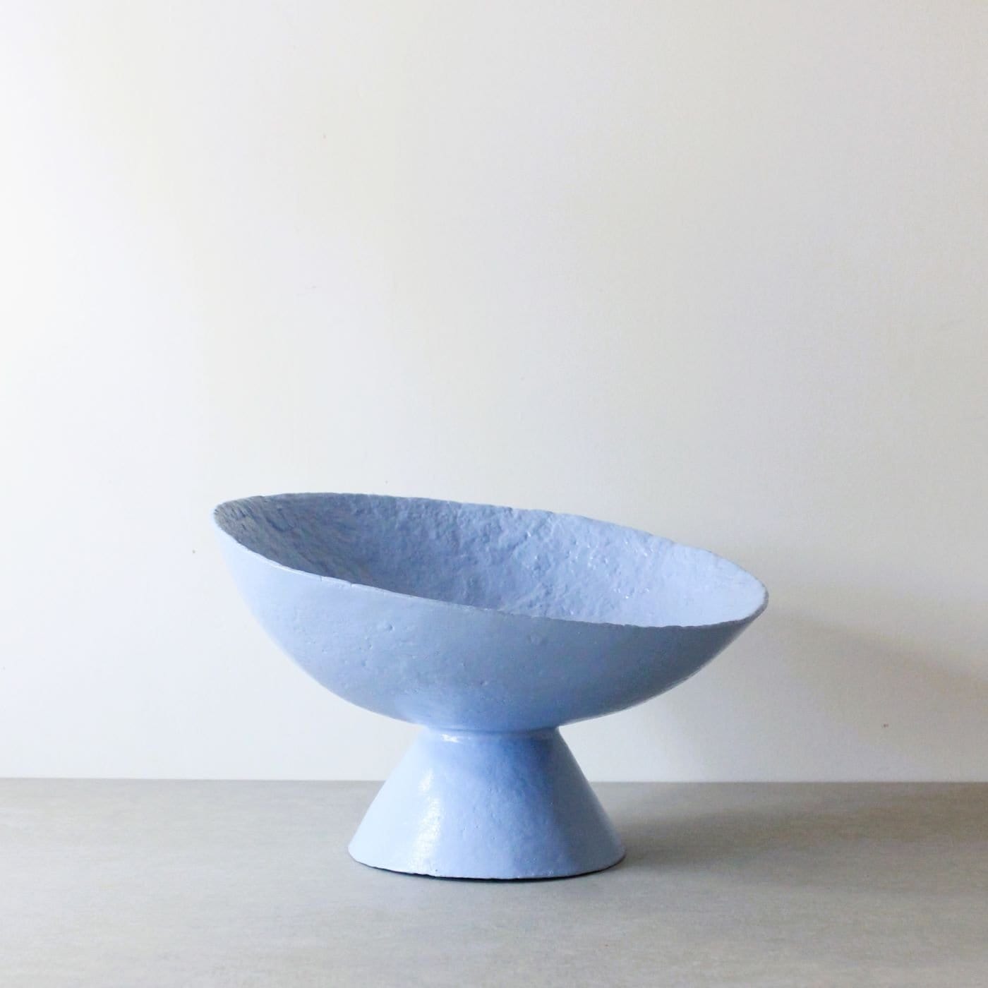 Tilt Pedestal Bowl - Cornflower Blue