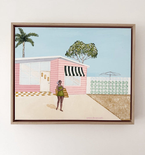 Girl With A Lilo 2 - Original Art-Original Art-Anna Bektash-Greenhouse Interiors Pty Ltd
