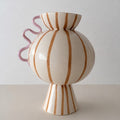 Charlie Brown - Sculptural Vessel With With Light Brown Stripes