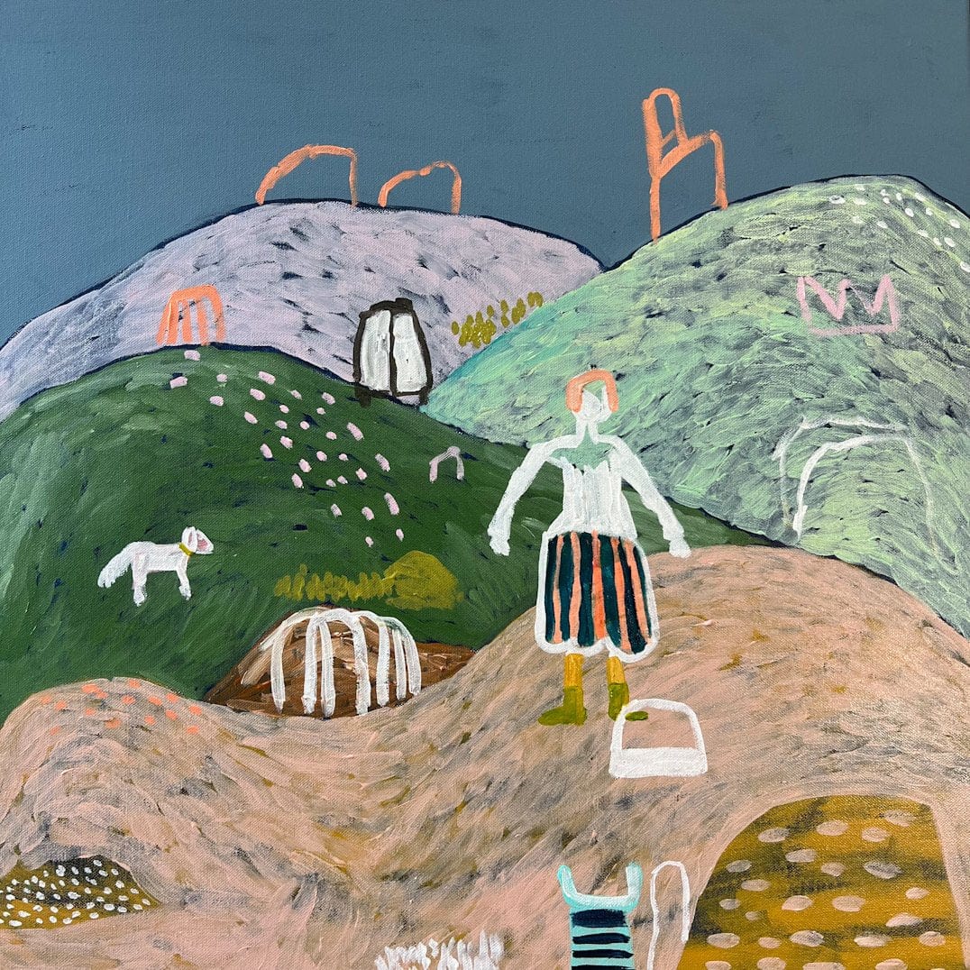 Ursula Piffs Rocks Into The Dam - Original Art