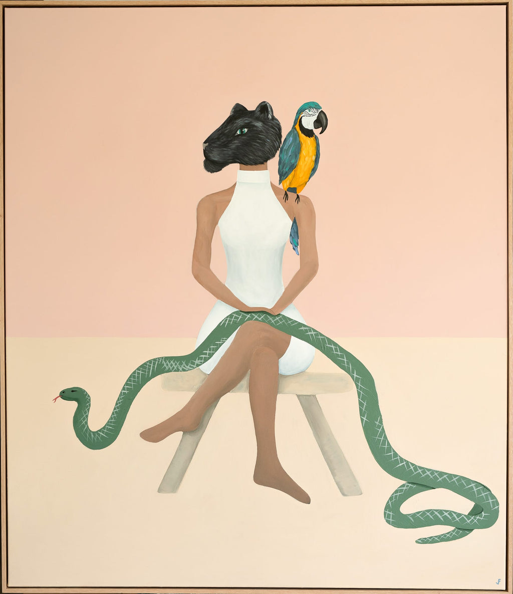 A Parrot's Song - Original Artwork-Original Art-Jasmine Forcadilla-Greenhouse Interiors Pty Ltd