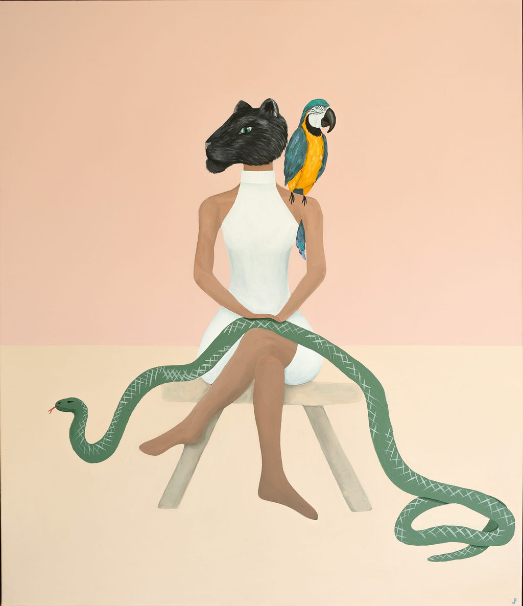 A Parrot's Song - Original Artwork-Original Art-Jasmine Forcadilla-Greenhouse Interiors Pty Ltd