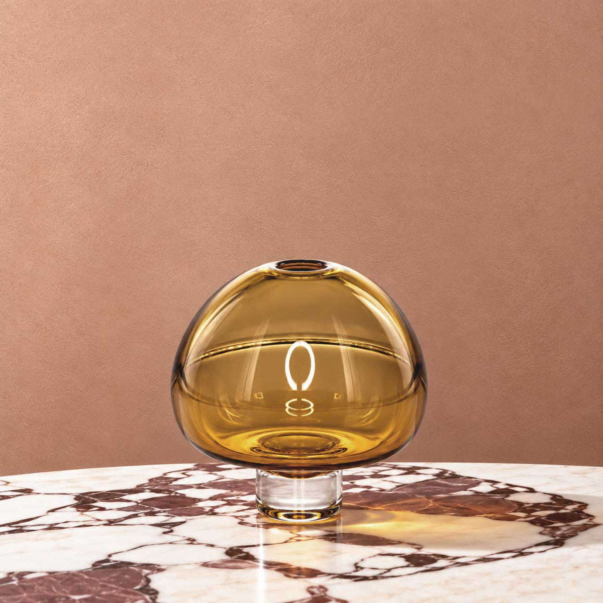 Yumemiru Glass Vessel L - Amber