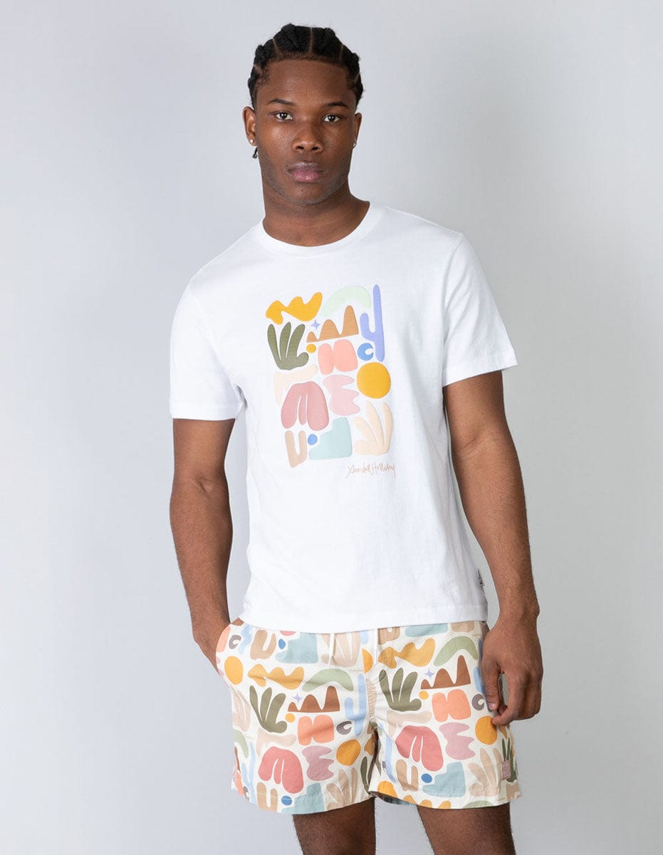 Hello Palm Springs Oversize Tee - Ivory