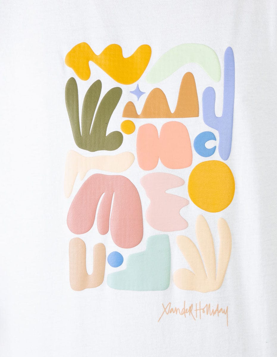 Hello Palm Springs Oversize Tee - Ivory