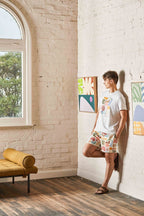 Hello Palm Springs Oversize Tee - Ivory