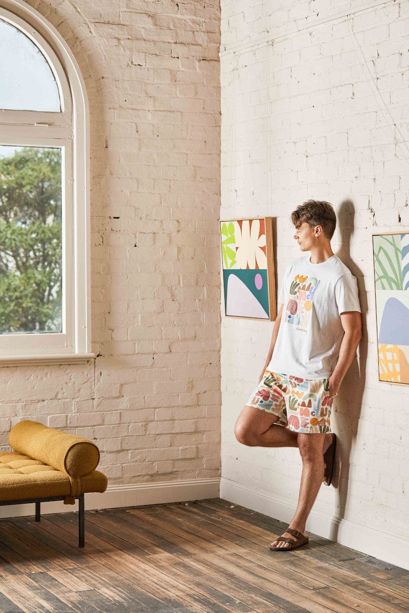 Hello Palm Springs Oversize Tee - Ivory