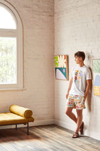Hello Palm Springs Oversize Tee - Ivory
