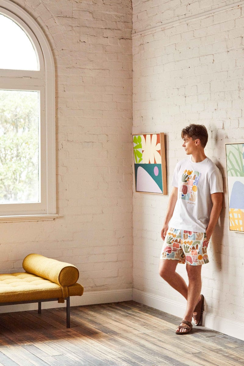 Hello Palm Springs Oversize Tee - Ivory