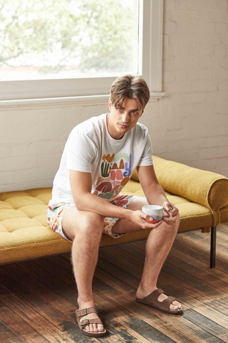 Hello Palm Springs Oversize Tee - Ivory