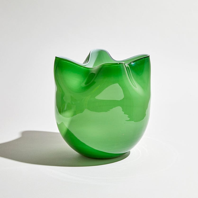 Cino Frilled Vase - Emerald
