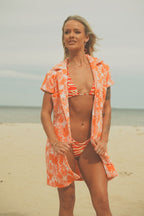 Women’s Terry Towelling Dress - Sunrise Orange