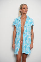 Women’s Terry Towelling Dress - Lagoon Blue