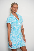 Women’s Terry Towelling Dress - Lagoon Blue